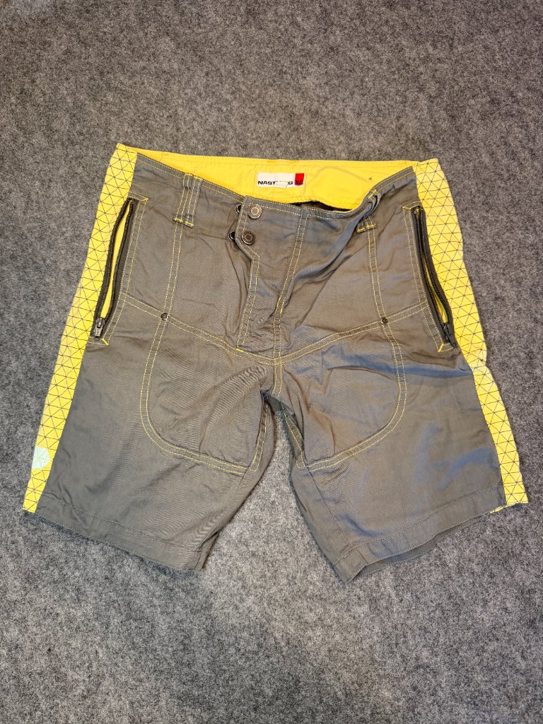 Nasty Pig Men's Vintage Gray Yellow Utility Moto Shorts Size 29 — image 2 of 8